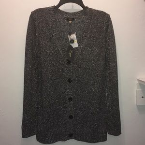 Metallic Cupio Silver Cardigan